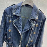 Popular Street Cool Button Denim Coat - WOMONA.COM