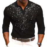 Men's Casual Printed 3D Polo Shirt Outdoor Leisure Daily