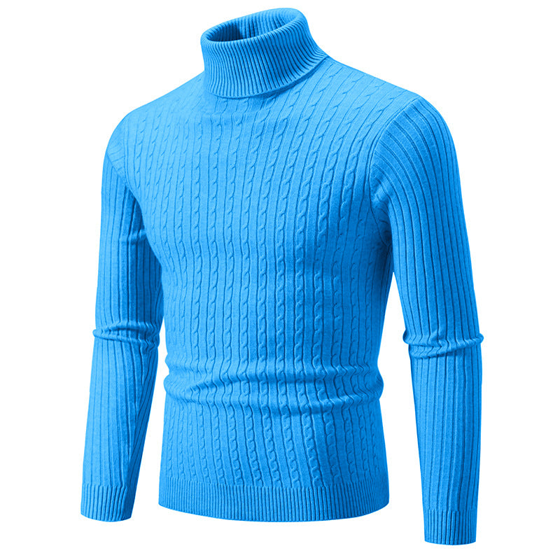 Pullover High Collar Casual Sweater Men - WOMONA.COM