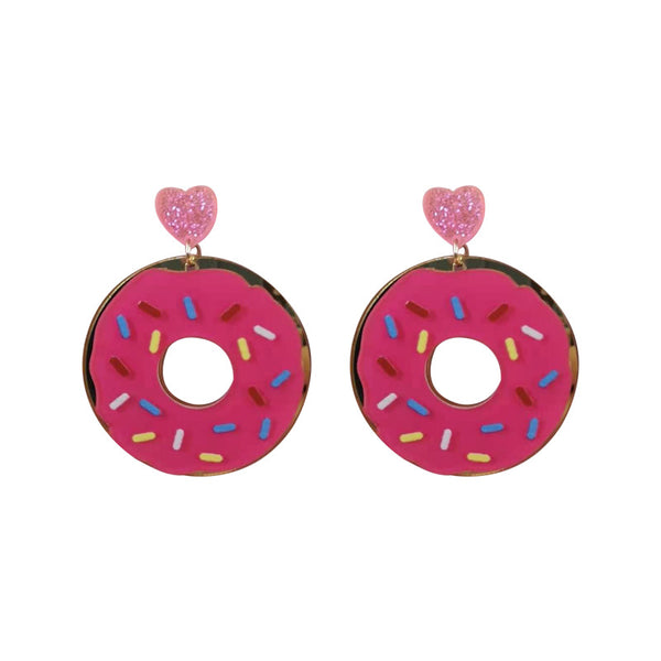 Donut Girly Cute Large Earrings - WOMONA.COM