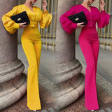 Women's Fashion Shirt Slim Fit High Waist Two-piece Suit - WOMONA.COM