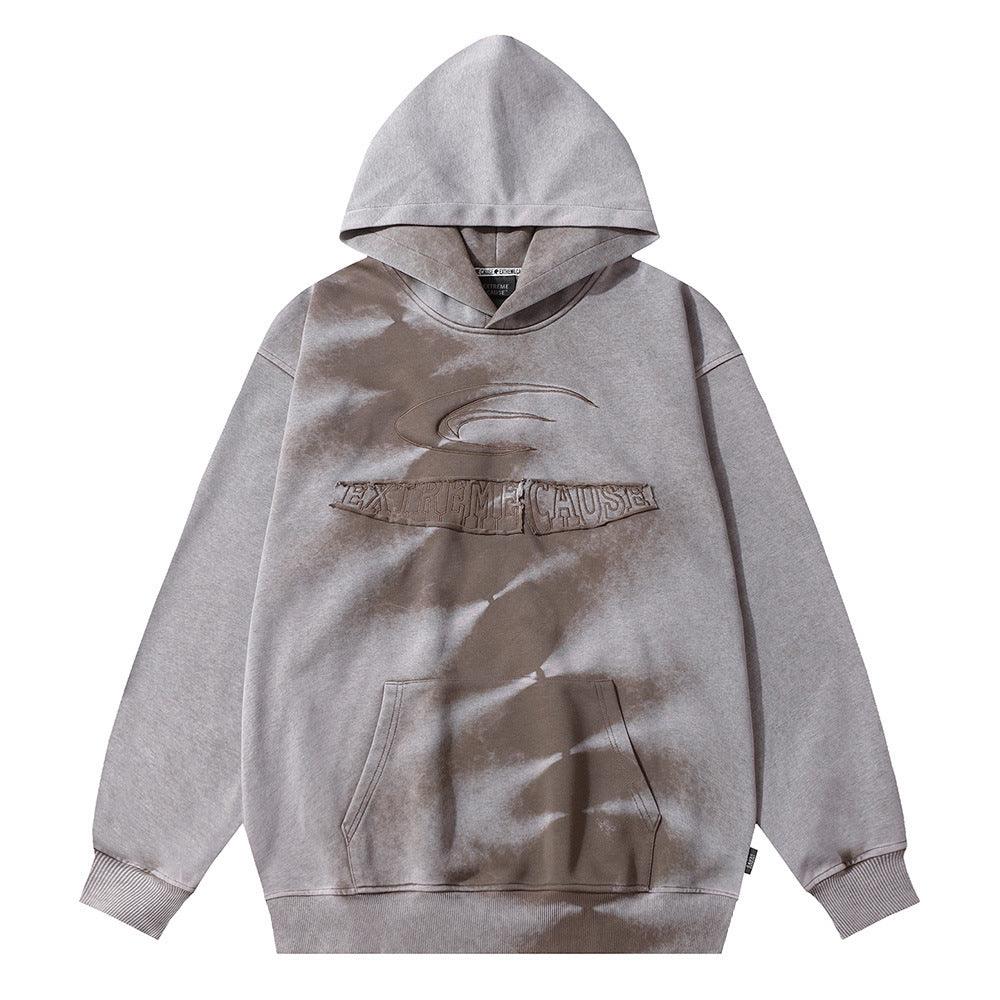 Tie-dyed Contrast Color Printed Hoodie Men's Autumn - WOMONA.COM