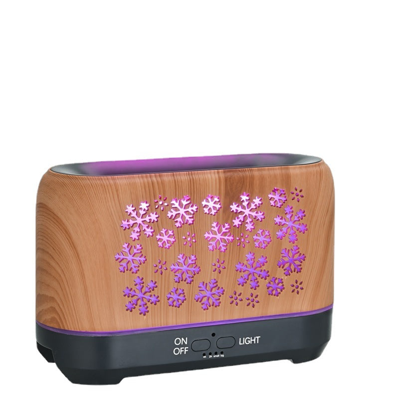 Christmas Snowflake Pattern Humidifier Household Colorful Aromatherapy - WOMONA.COM