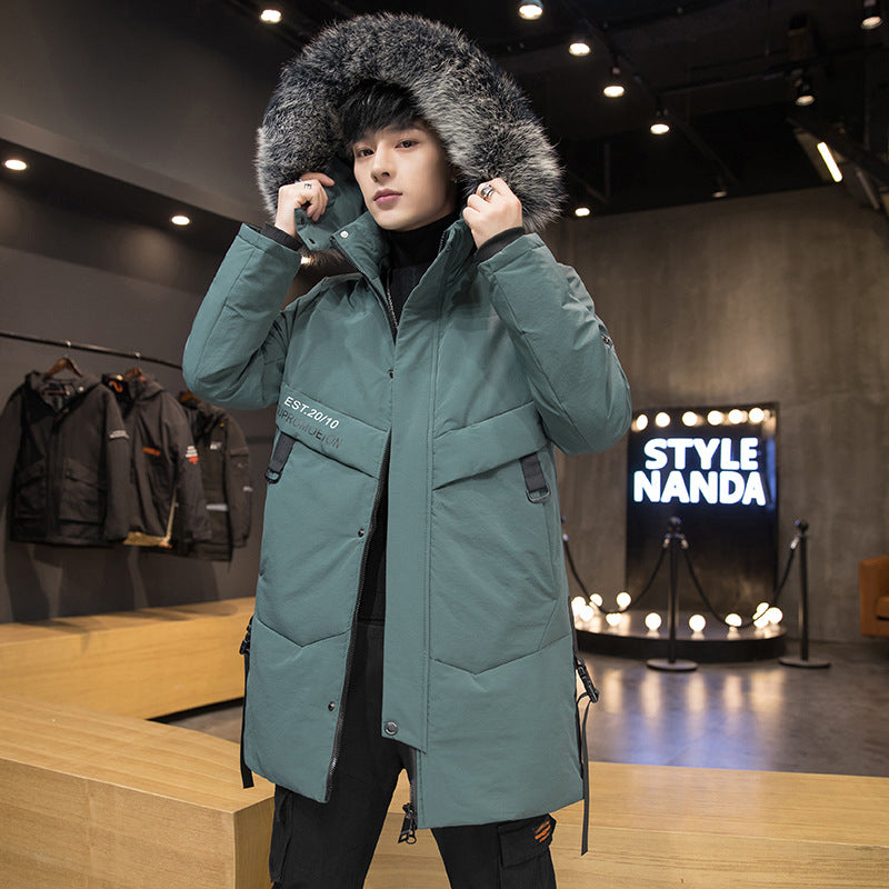 Down Jacket Long Thickened Warm Coat For Men - WOMONA.COM