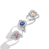 Colorful Gemstones Waterdrop Ring