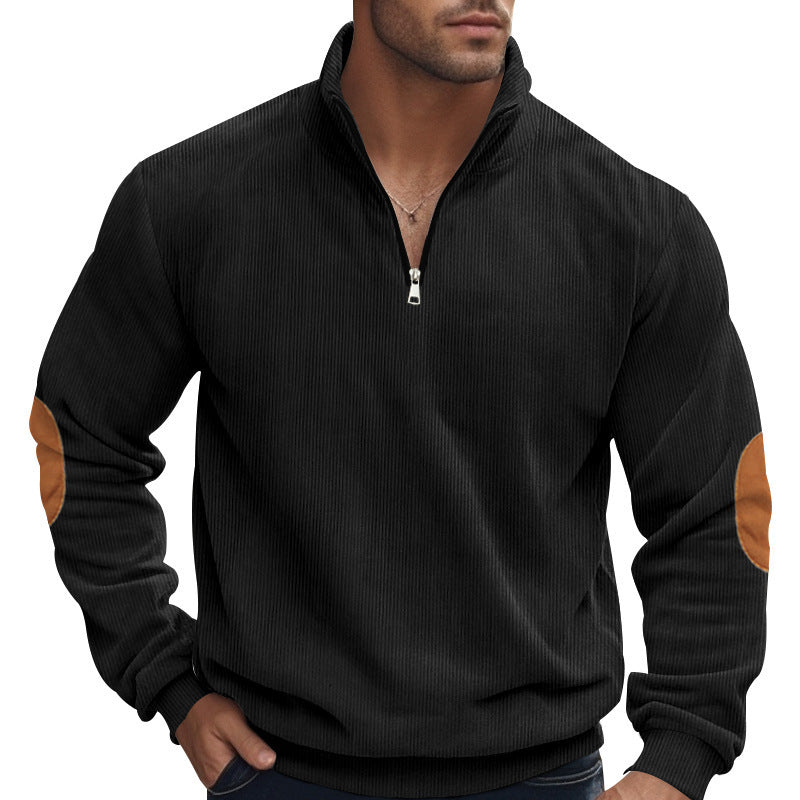 All-matching Embroidered Men's Corduroy Top - WOMONA.COM