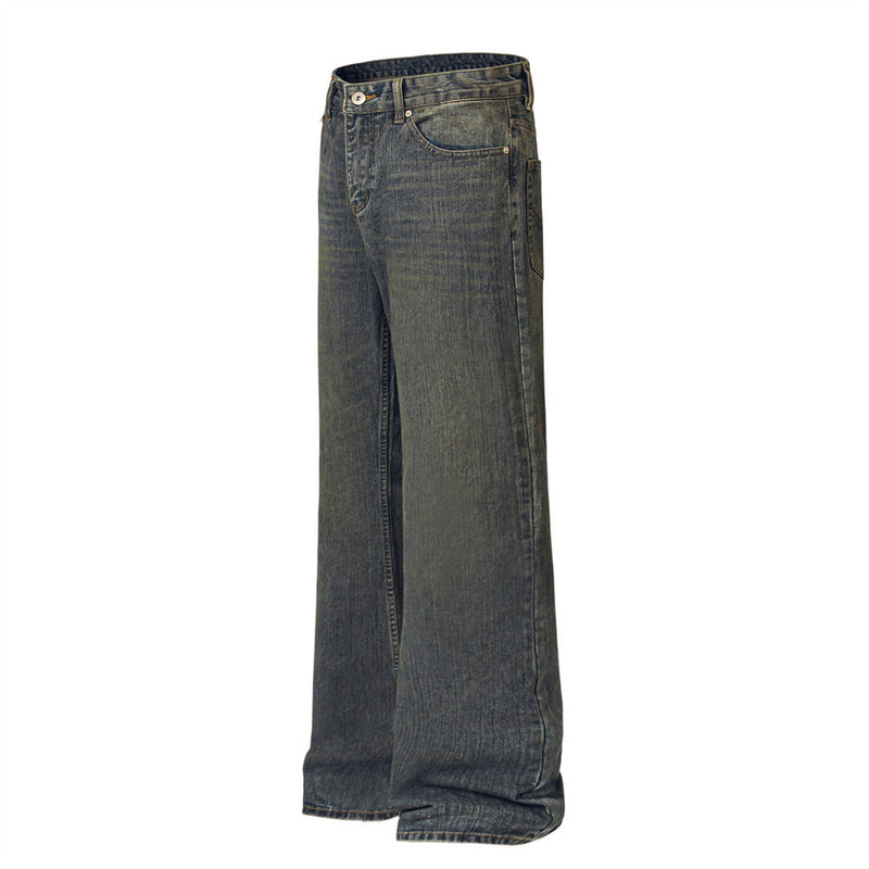 American Retro Drooping Straight Jeans For Men - WOMONA.COM