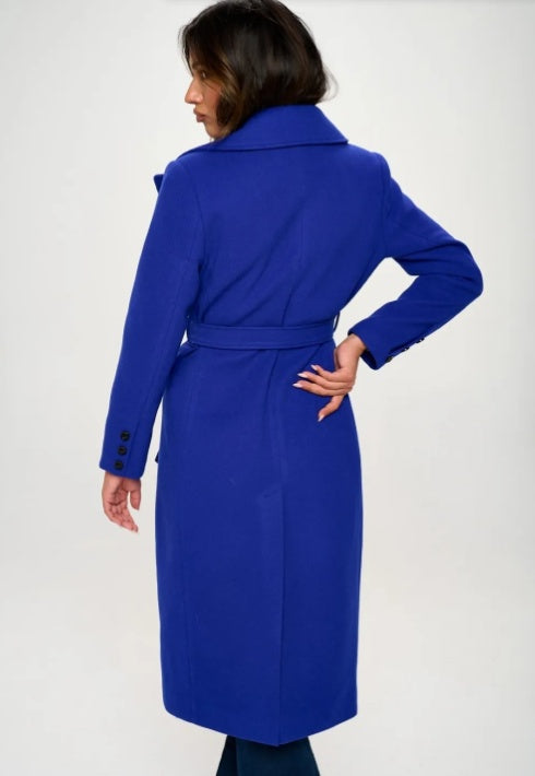 Coalition LA Double-Breasted Longline Coat With Belt