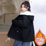 Winter Wear Cotton-padded Fleece-lined Thickened Coat - WOMONA.COM