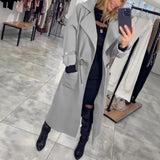 Comfortable Extended Waist Trimming Trench Coat