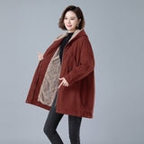 Fleece-lined Thick Hooded Parka - WOMONA.COM