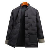 Chinese Tang Costume Down Jacket Chinese Style For Men Fall Winter Coat