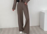 Casual Suit Pants Wide Leg Mopping The Floor - WOMONA.COM