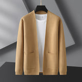 Men's Cardigan Knit Casual Plus Size Coat - WOMONA.COM