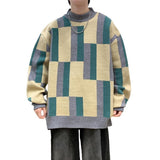 Mock-neck Stripes Sweater Men - WOMONA.COM