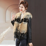 Middle-aged Women's Clothing Winter Leather Coat - WOMONA.COM