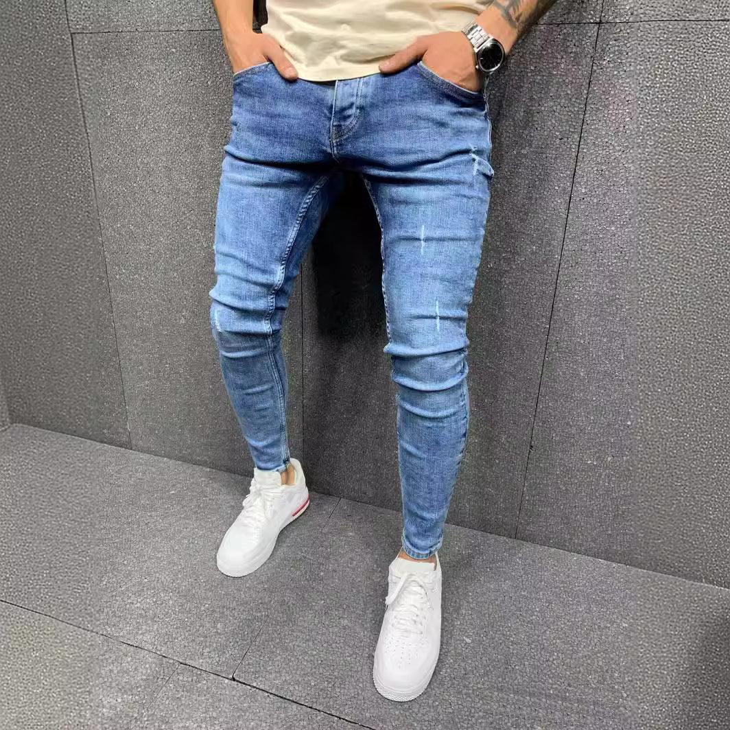 Men's Ripped Fashion Personalized Stretch Jeans - WOMONA.COM