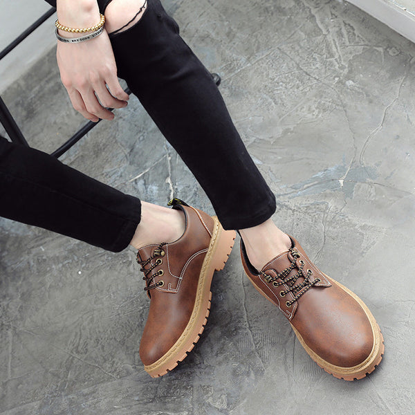 Botas casuales de corte bajo, zapatos de moda para hombres