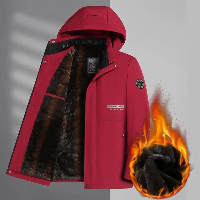Middle-aged Cotton-padded Clothes Daddy's Outfit - WOMONA.COM