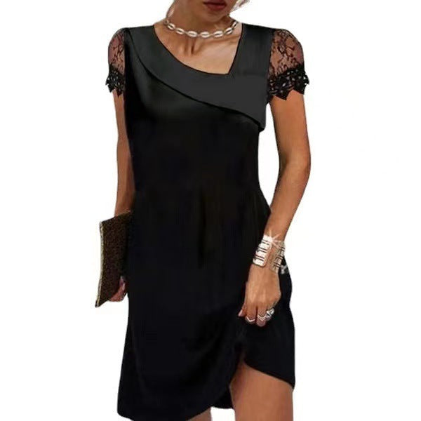 Short Sleeve Fashion Women's Wear Dress - WOMONA.COM