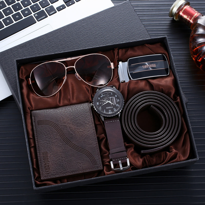 Watch Temperament Belt Wallet Glasses Suit - WOMONA.COM