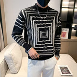 Striped Sweater For Men Spring And Autumn - WOMONA.COM