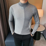 Men's Black Tight Long Sleeve Sweater - WOMONA.COM