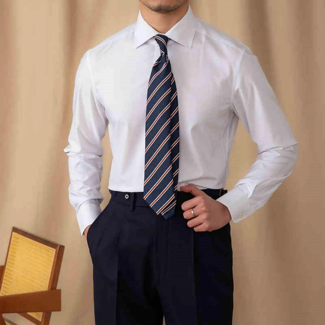 Business Formal Long Sleeved Shirt For Men - WOMONA.COM