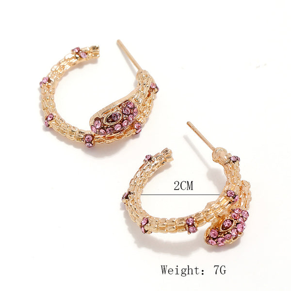 Snake Shape Personalized Earrings - WOMONA.COM