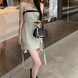 Trendy Ladies Braided Belt Slim Suit Dress - WOMONA.COM