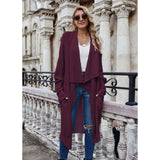 Long Fashion Temperament OL OL Knitted Coat