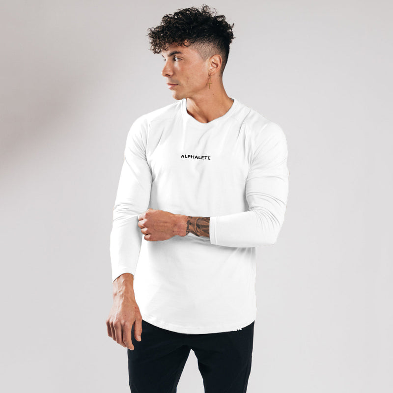 Slim Fit Elastic Cotton Long Sleeve T-shirt Underlay - WOMONA.COM