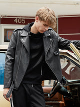 Spring And Autumn New Fleece And Thick Leather Jacket - WOMONA.COM