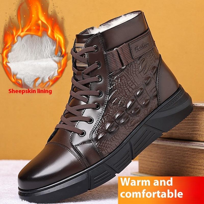 Fur Integrated Warm Snow Cotton Boots - WOMONA.COM
