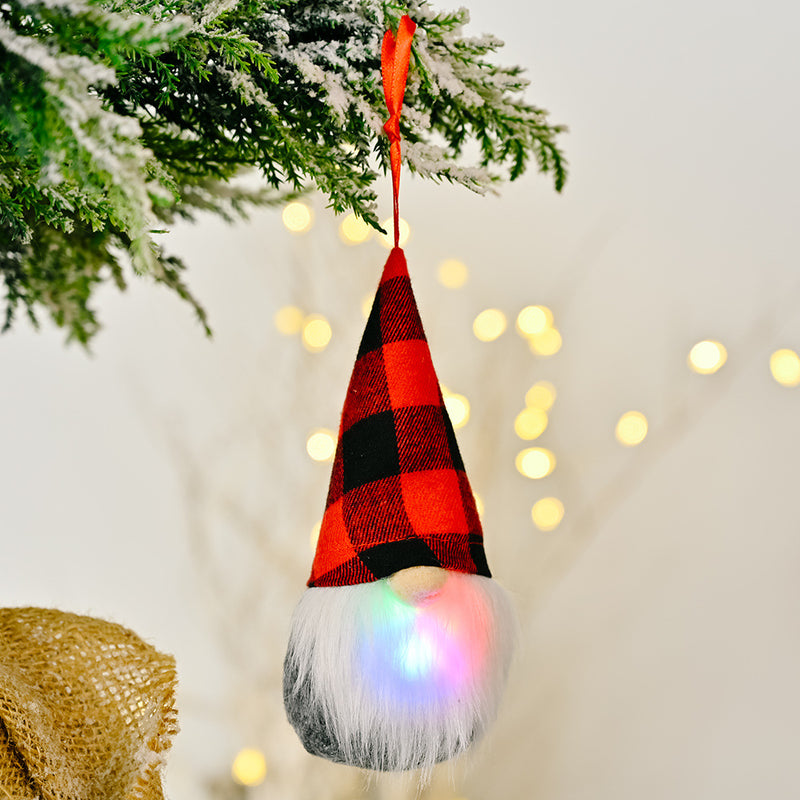 Christmas Decoration Christmas Knitted Pendant With Lights - WOMONA.COM