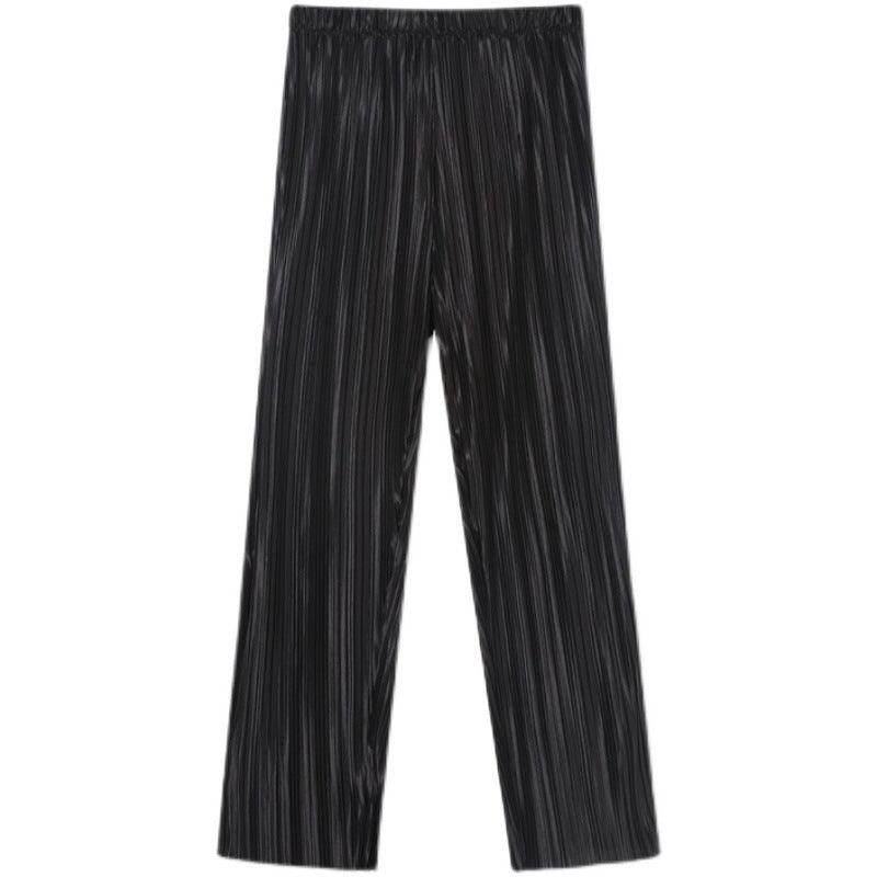 Wind Pressure Pleated Pinstripe Casual Pants Men - WOMONA.COM