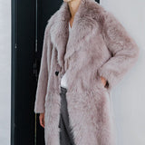 Men's Imitation Fox Fur Coat Fur Trench Coat Large - WOMONA.COM