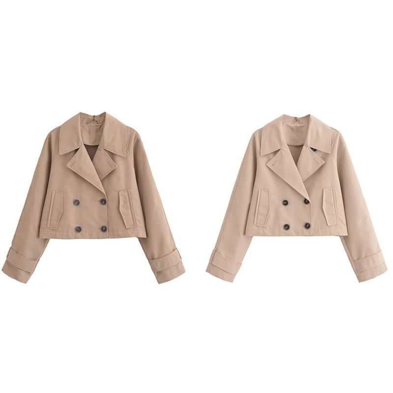 French Trench Coat Long Sleeve Elegant Jacket Coat - WOMONA.COM