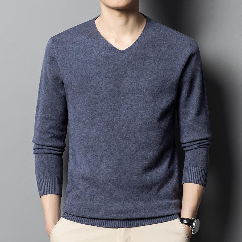 Men's Autumn Bottoming Shirt Inner Knitted Sweater - WOMONA.COM