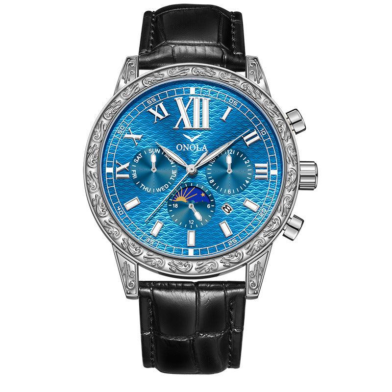 Stylish And Versatile Automatic Mechanical Leather Watch - WOMONA.COM