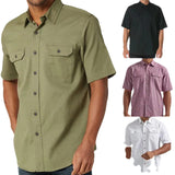 Fashion Men's Business Shirt Short Sleeve - WOMONA.COM