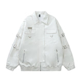 Lace-up Design Sense Leather Coat Men's - WOMONA.COM