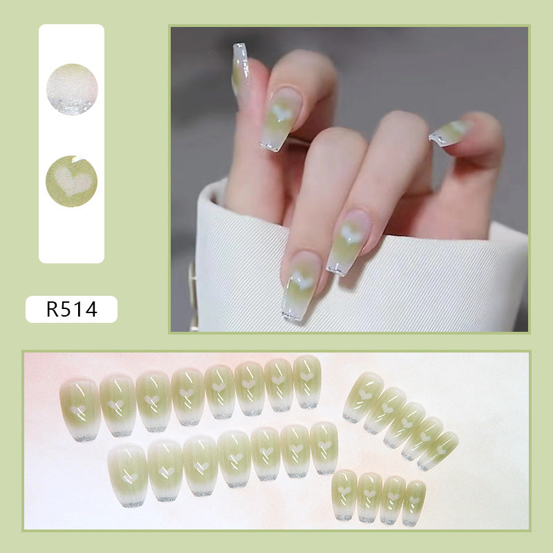 Love Nails White Short Finished Products Free Of Engraving And Grinding - WOMONA.COM