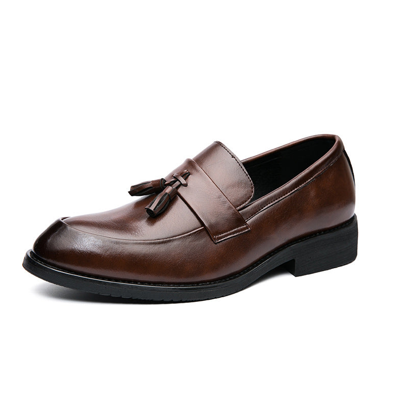 Casual Men Loafers Classic Tassel Men Leather Shoes Wedding Men Dress - WOMONA.COM