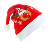 Cartoon Christmas Hat With Elk Santa Claus