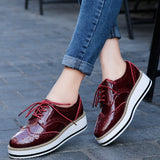 Lace-up Flats Shoes Sports British Style - WOMONA.COM