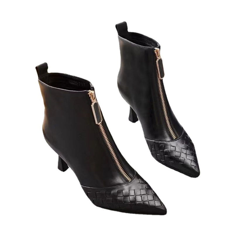 Pointed Toe Stiletto Heel Ankle Boots For Women - WOMONA.COM