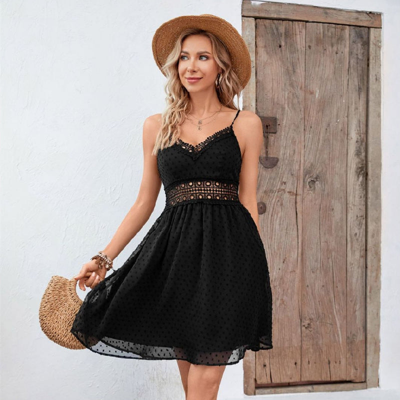 Women's Fashion Casual Hollow Dress - WOMONA.COM