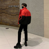 Contrast Color Bread Jacket Warm Loose Korean Coat - WOMONA.COM