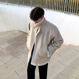 Lamb Cashmere Jacket Men's Winter Thickened Locomotive Suit - WOMONA.COM